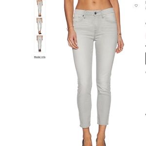7 For All Mankind Mid Rise Cropped Skinny Jeans
